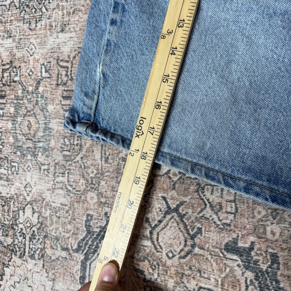 Vintage 90s Levis 550 Jorts Size 38 Blue Relaxed Fit - Picture 5 of 8